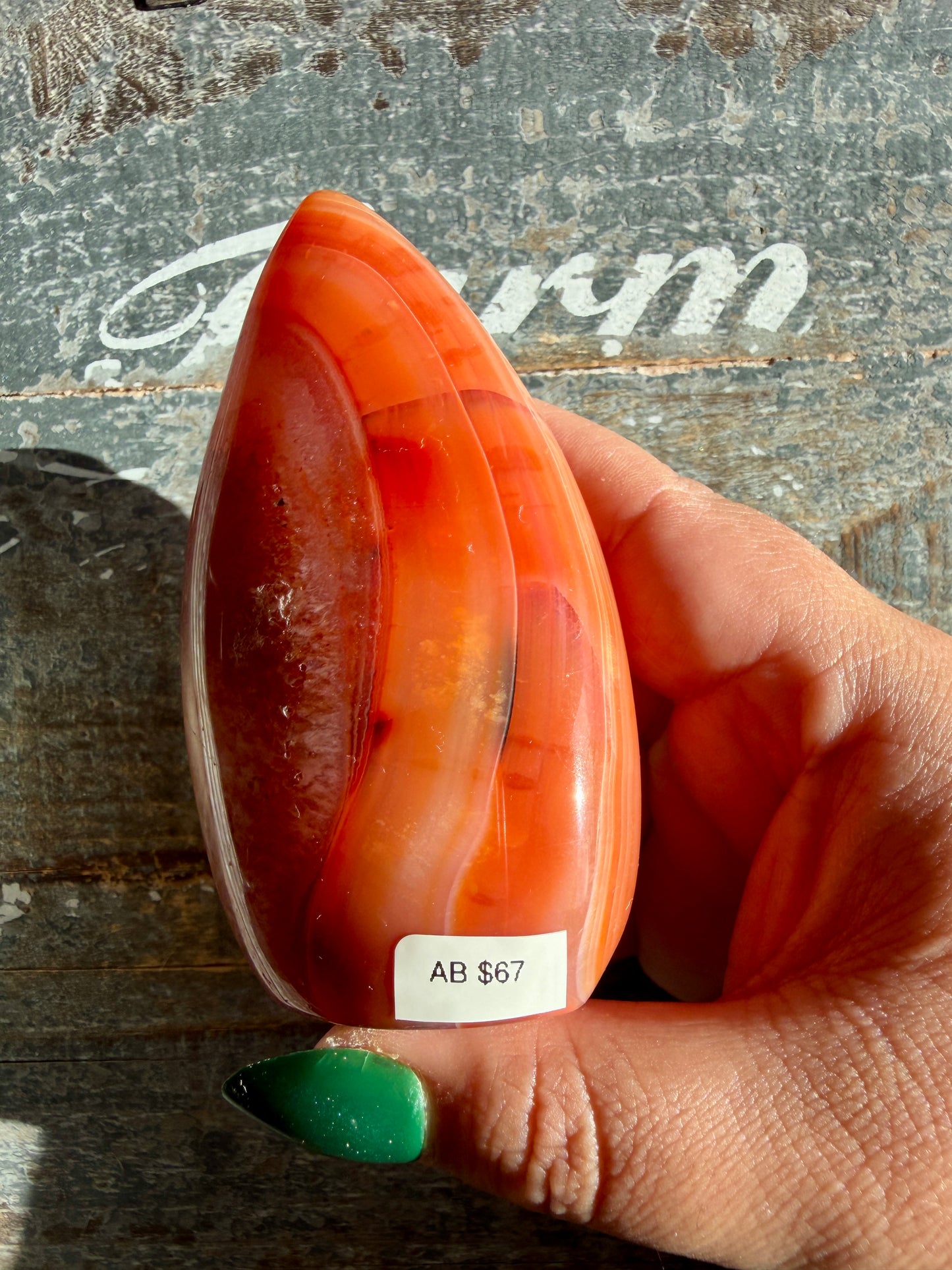 Gorgeous Carnelian + Orca Agate Flame | Opt AB