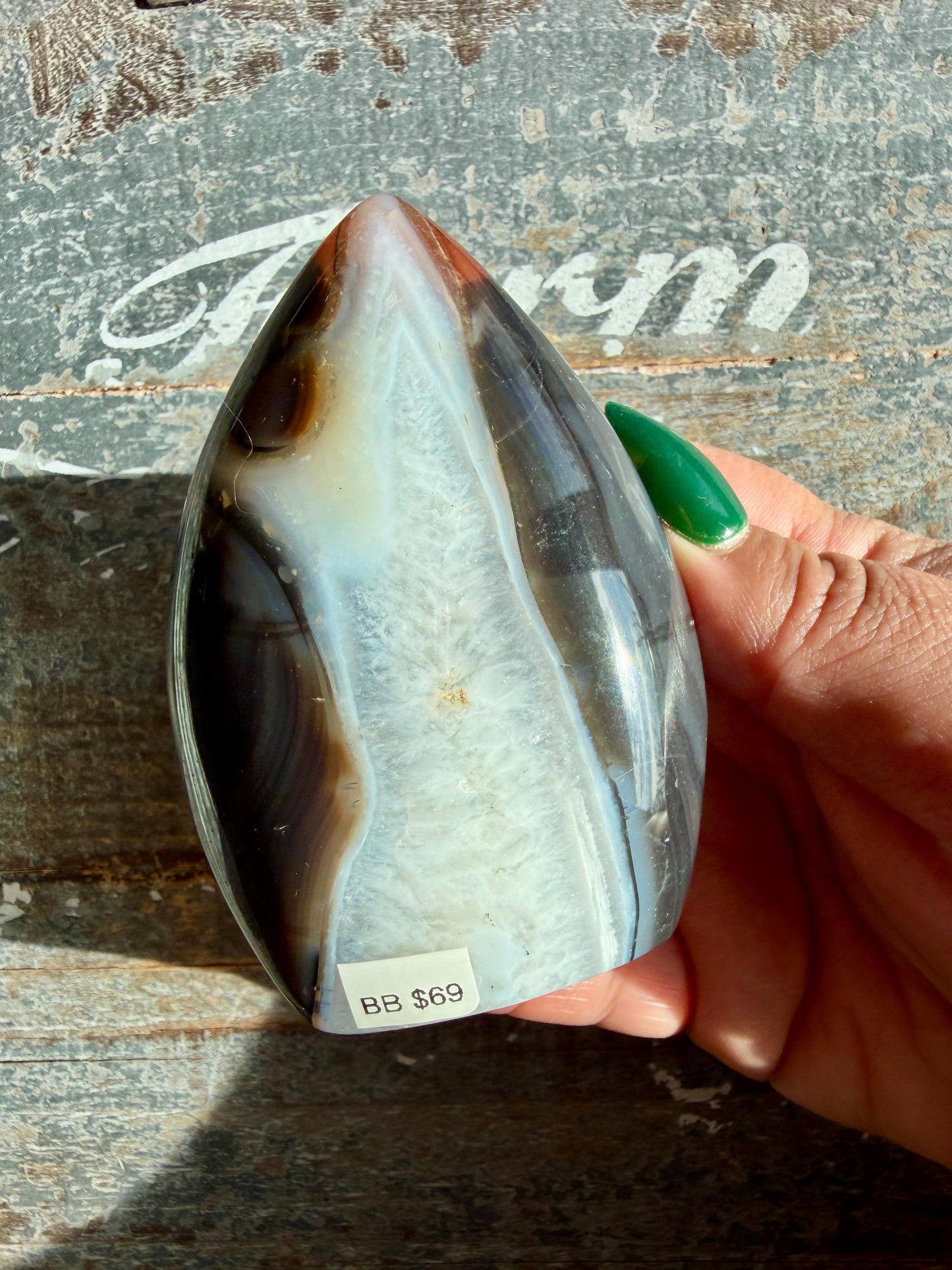 Gorgeous Carnelian + Orca Agate Flame | Opt BB