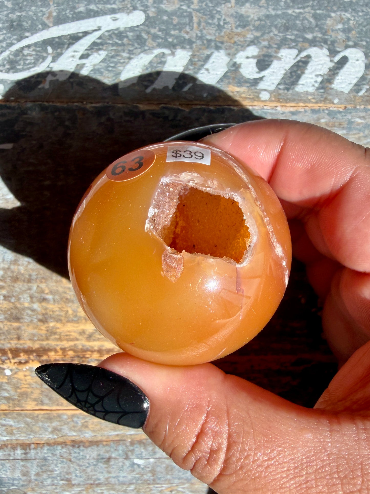 Gorgeous Druzy Carnelian Sphere | Opt 63