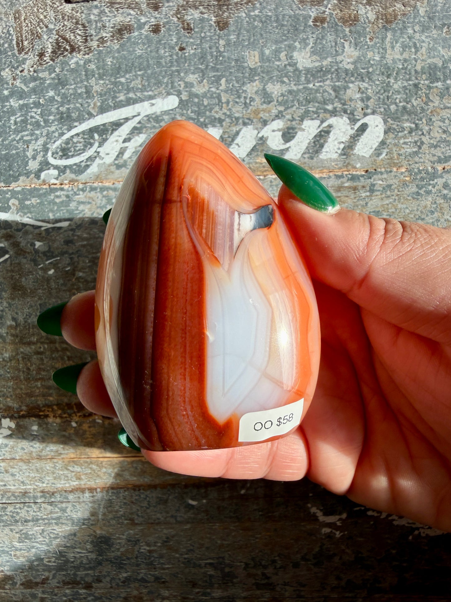 Gorgeous Carnelian + Orca Agate Flame | Opt OO