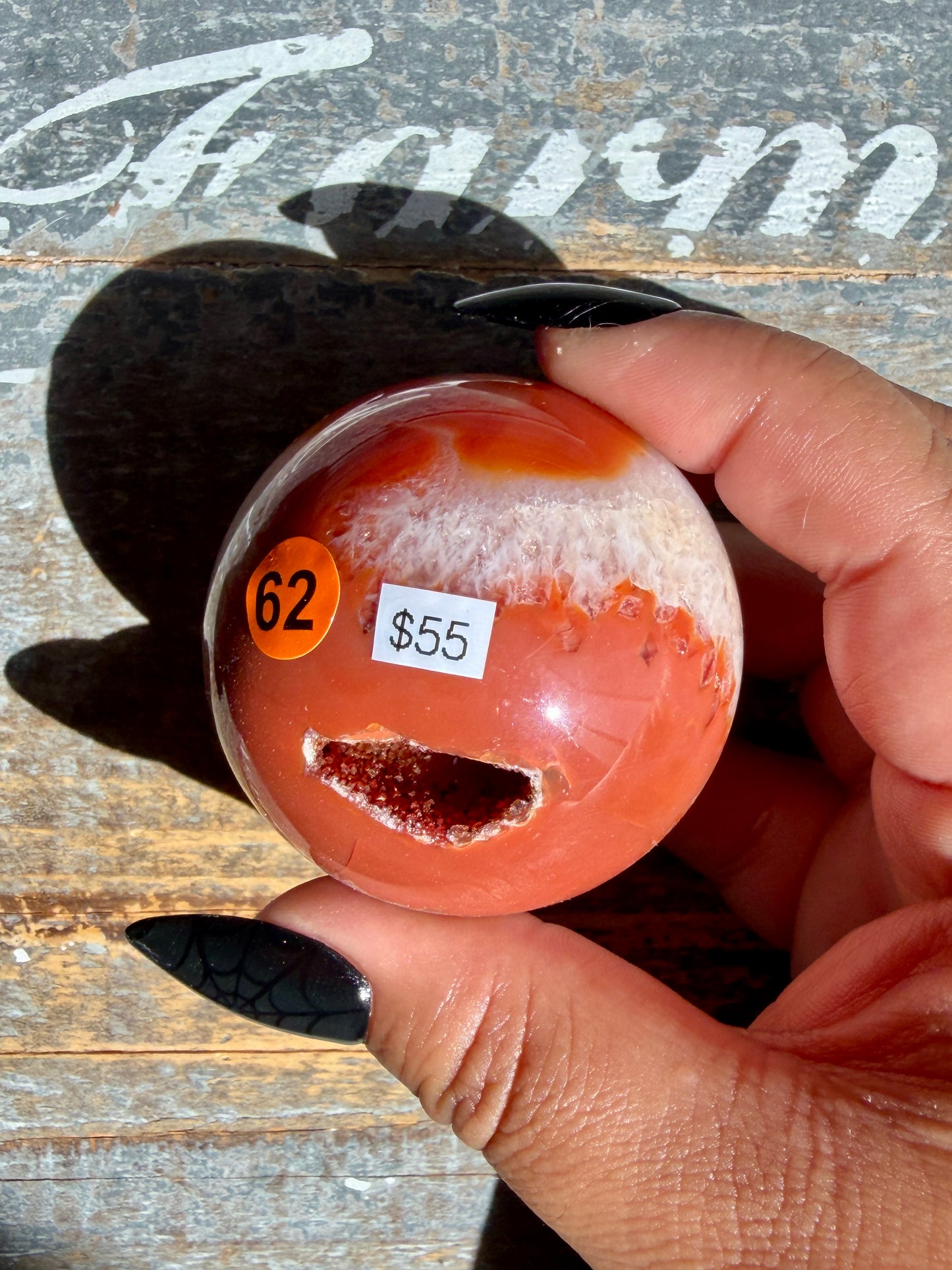 Gorgeous Druzy Carnelian Sphere | Opt 62