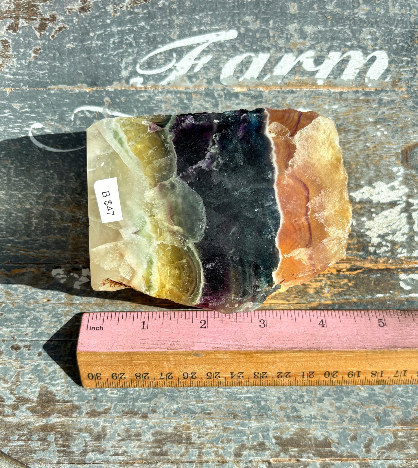 Gorgeous Rainbow Fluorite Slab | Opt B