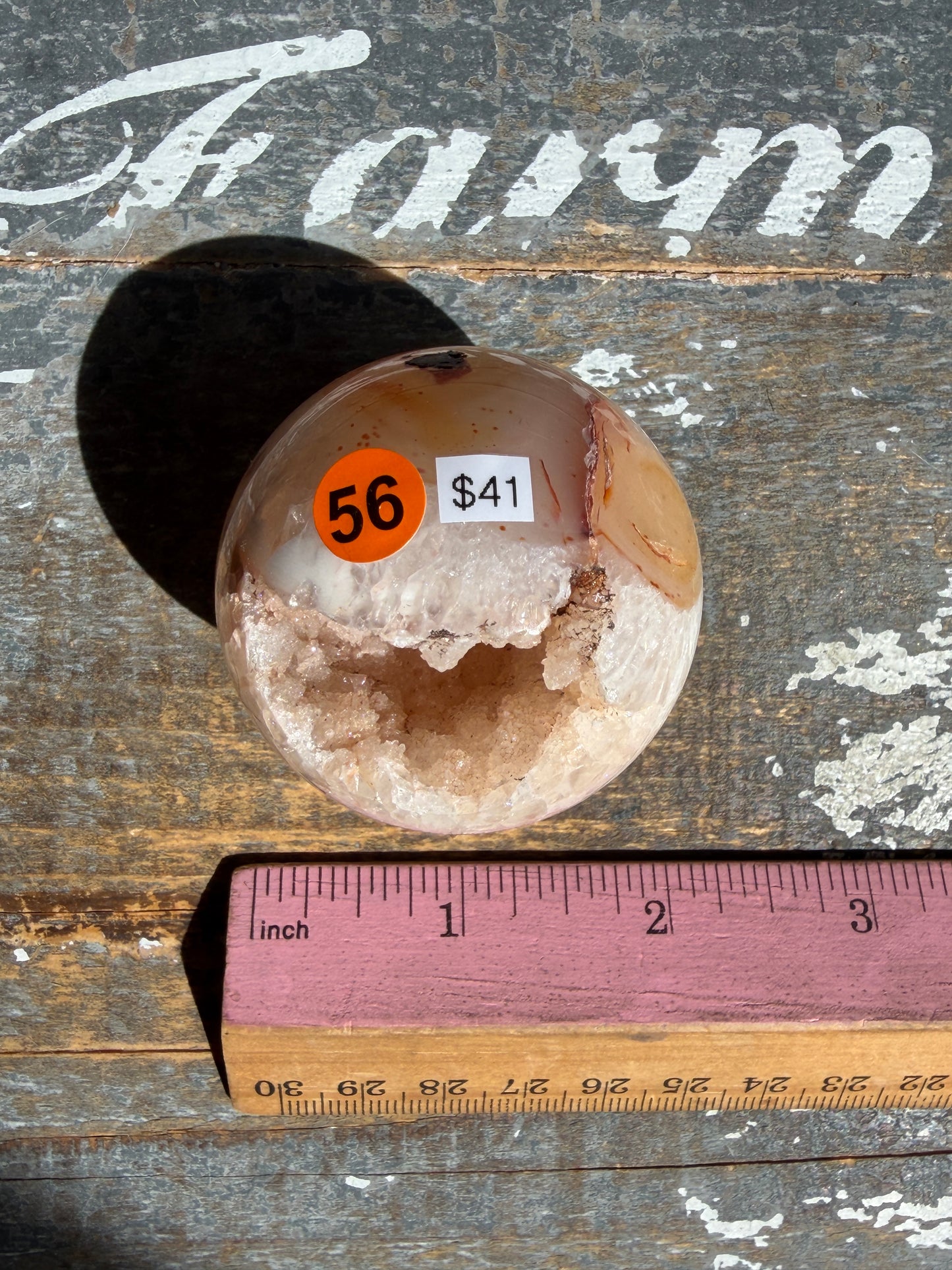 Gorgeous Druzy Carnelian Sphere | Opt 56
