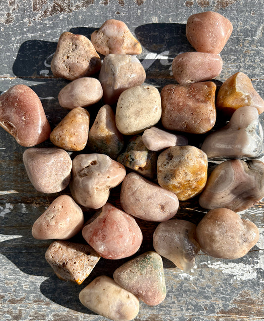One (1) Pink Amethyst Tumble from Brazil | Intuitively Chosen