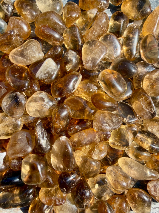 One (1) Authentic Natural Citrine Tumble | Brazil | Intuitively Chosen