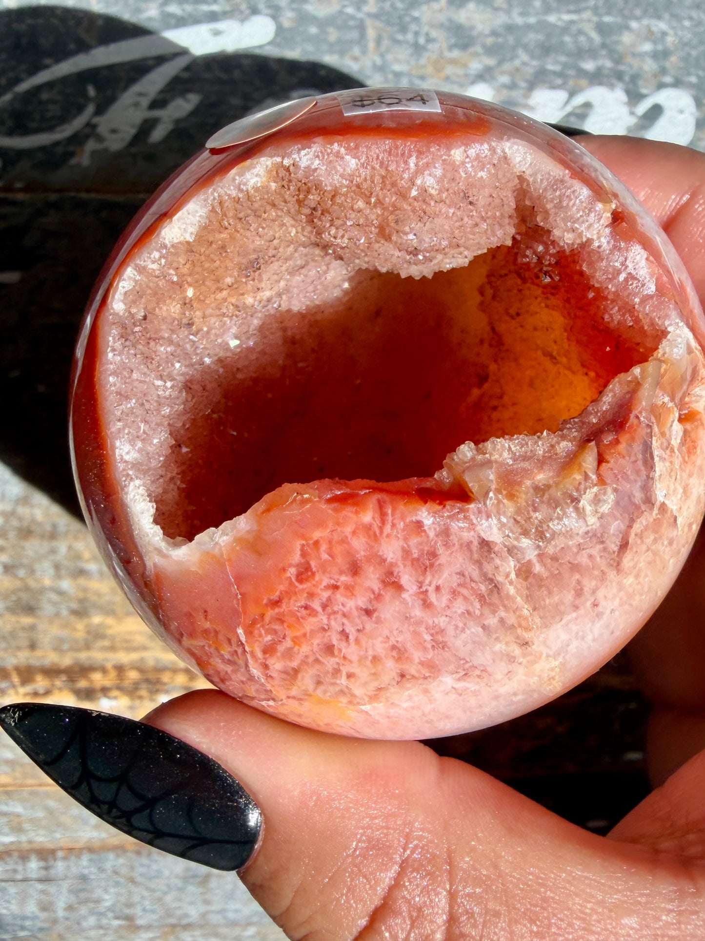Gorgeous Druzy Carnelian Sphere | Opt 53