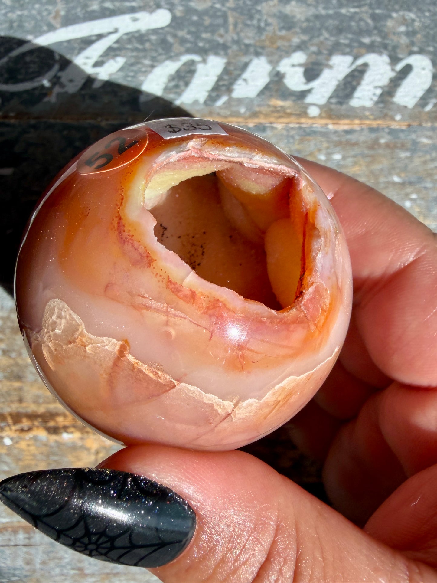 Gorgeous Druzy Carnelian Sphere | Opt 52