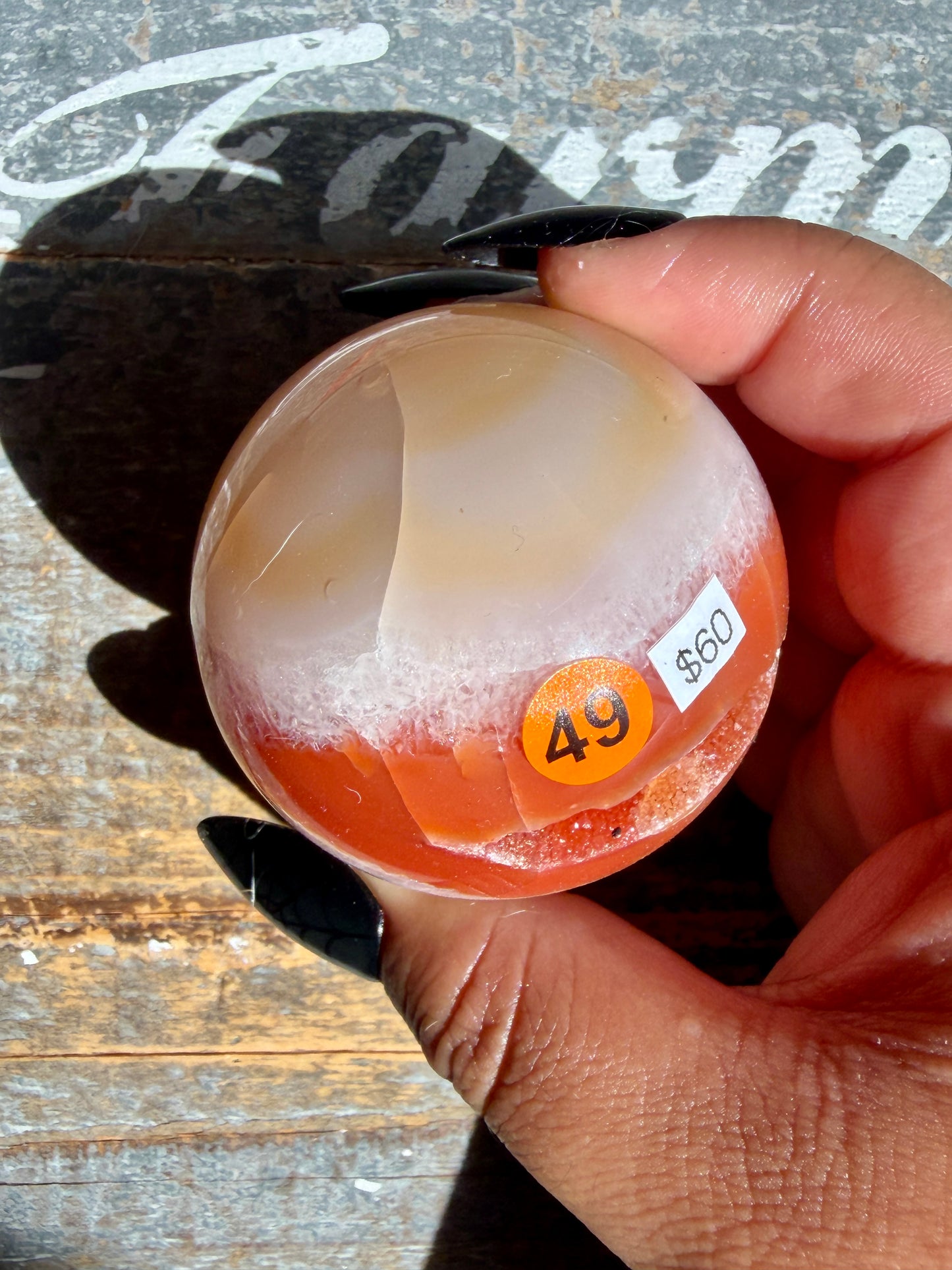 Gorgeous Druzy Carnelian Sphere | Opt 49