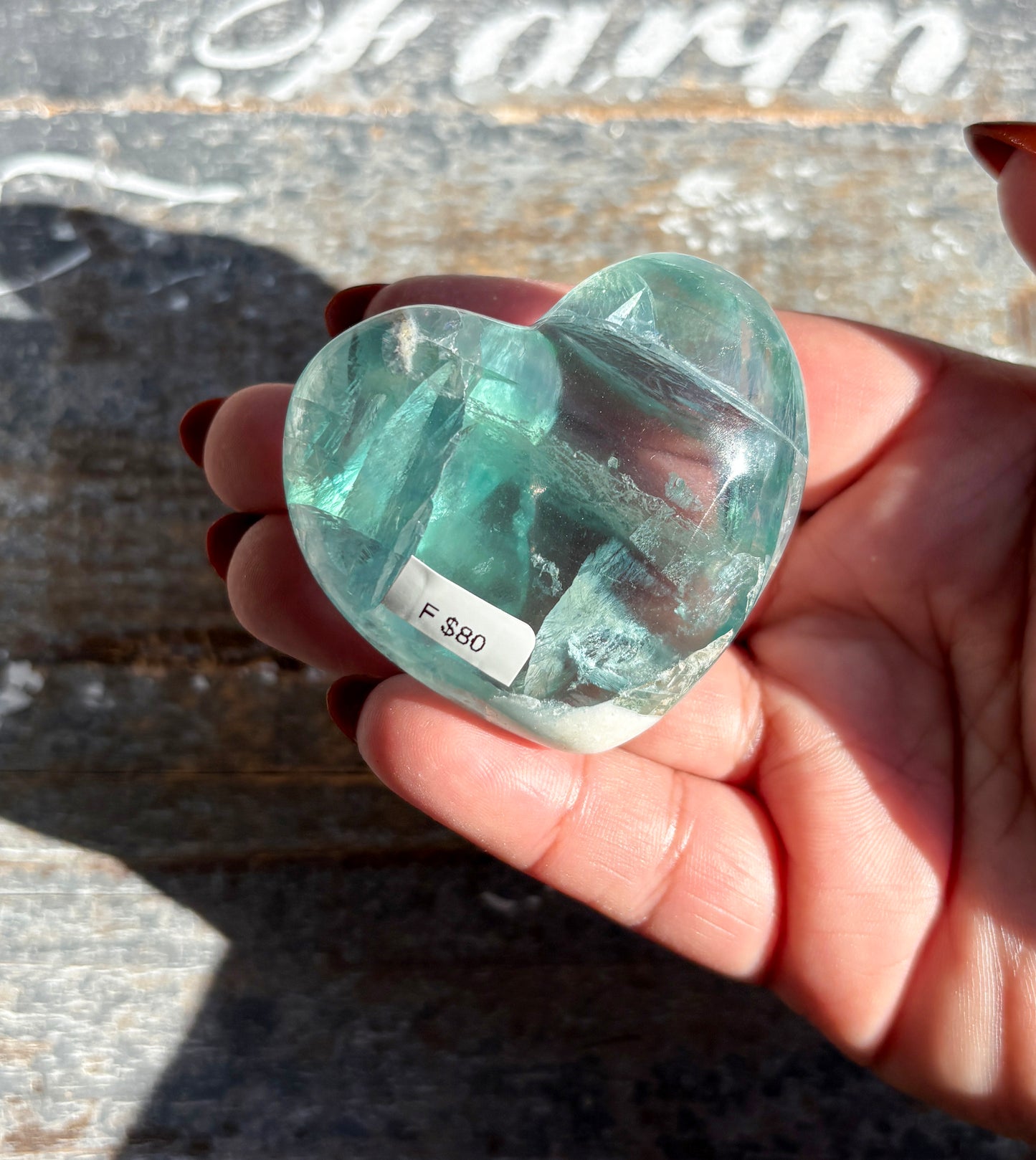Gorgeous Fluorite Heart from Mexico | Opt F