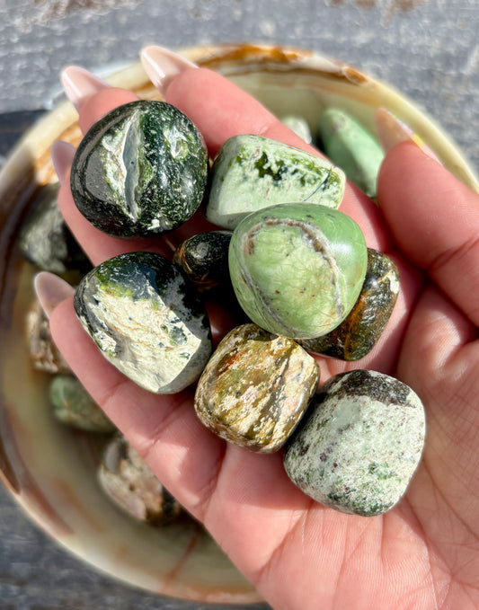 One (1) Green Opal Tumble | Intuitively Chosen