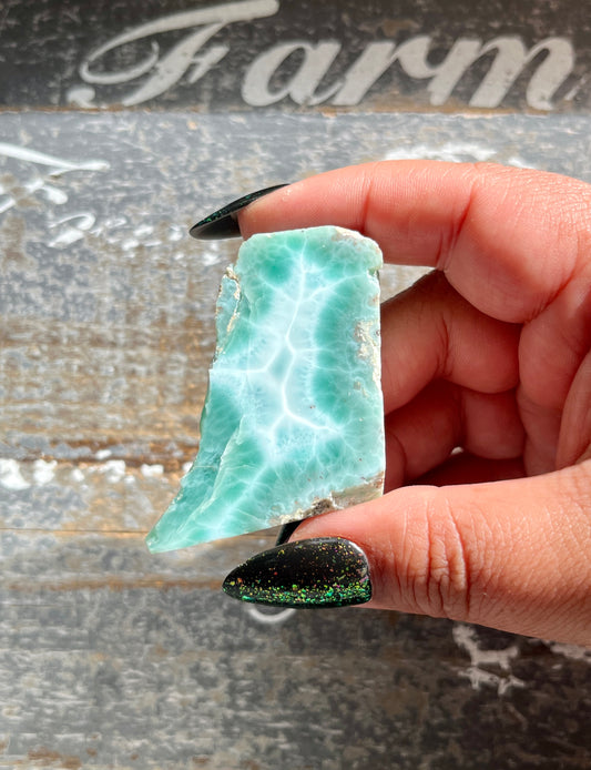 Gorgeous Mini Larimar Slab from the Dominican Republic | AAA grade *Tucson Exclusive*