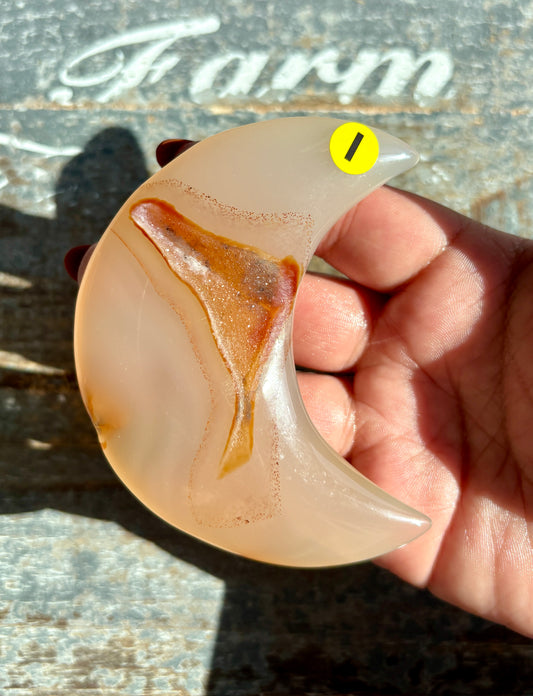 Gorgeous Agate Moon From Brazil | Opt I