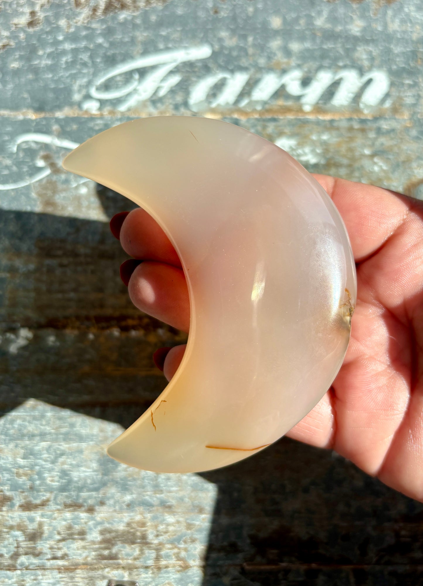 Gorgeous Agate Moon From Brazil | Opt I