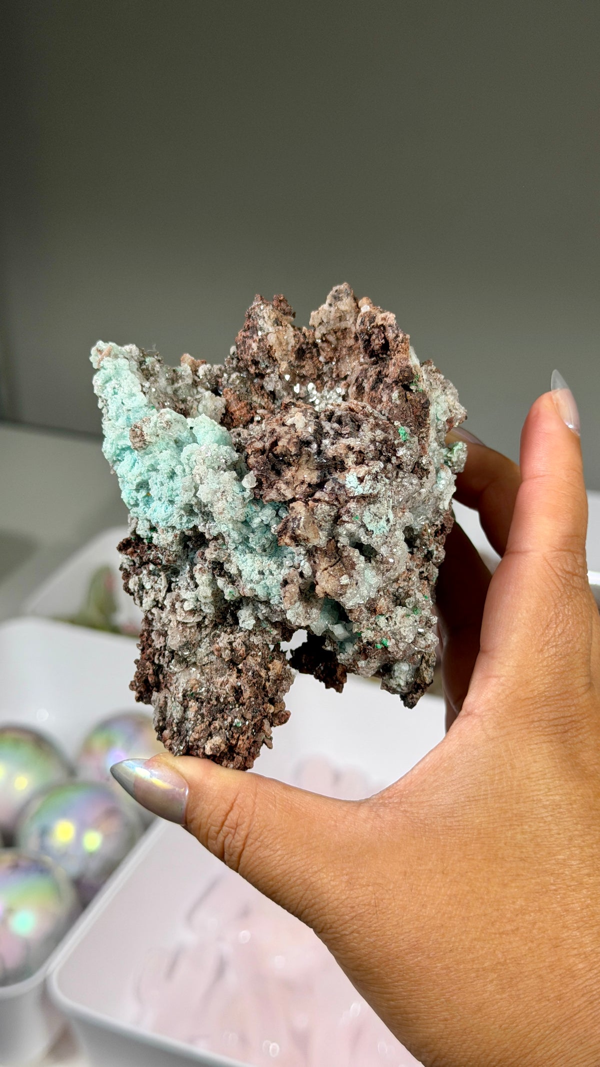 Gorgeous Quartz w/ Chrysocolla Specimen | Mexico | Opt 72
