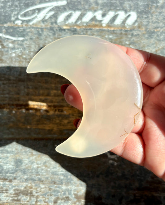 Gorgeous Agate Moon From Brazil | Opt V