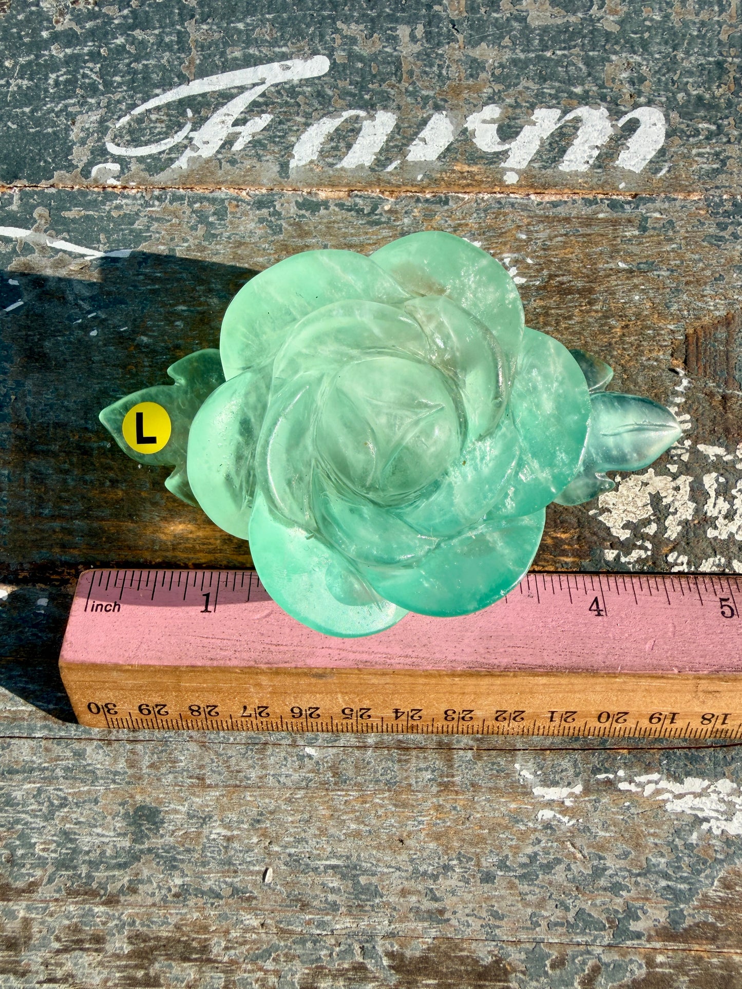 Gorgeous Rainbow Fluorite Flower on Stand | Opt L