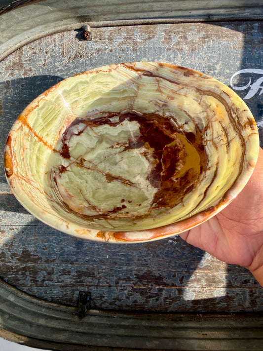 Gorgeous Green Onyx Bowl | Opt E
