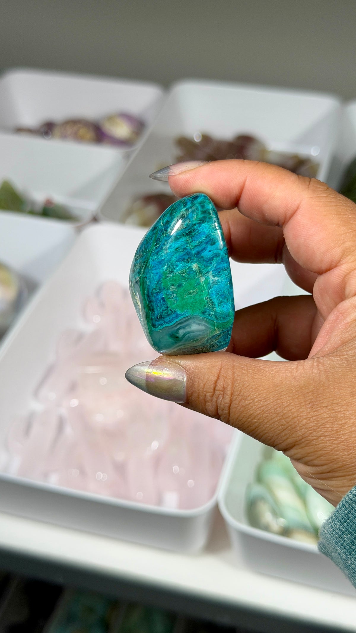 Gorgeous Chrysocolla & Malachite Freeform | Opt 41