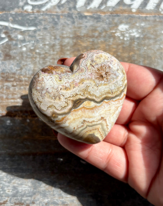 Gorgeous Crazy Lace Agate Heart from Mexico | Opt A