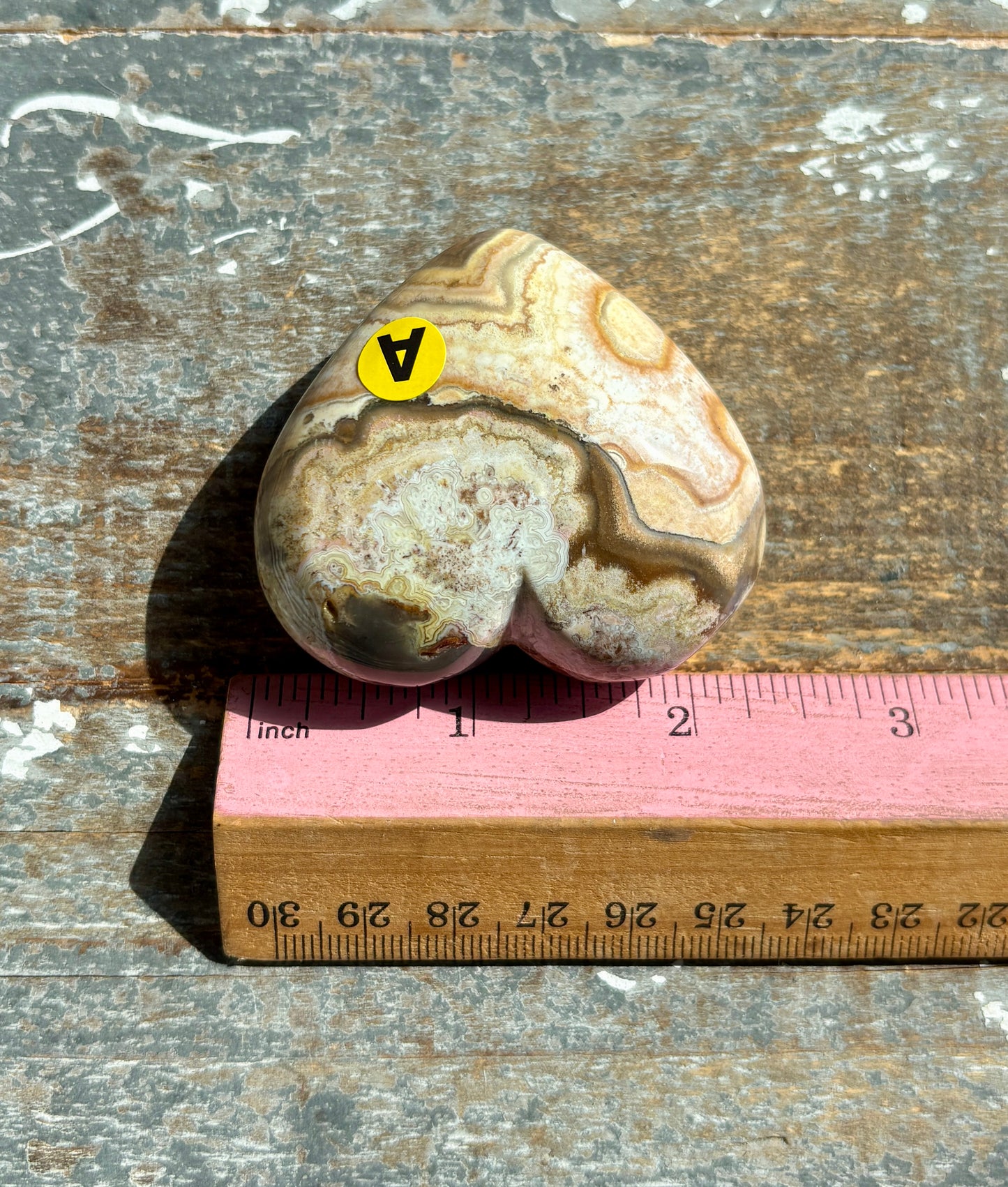 Gorgeous Crazy Lace Agate Heart from Mexico | Opt A
