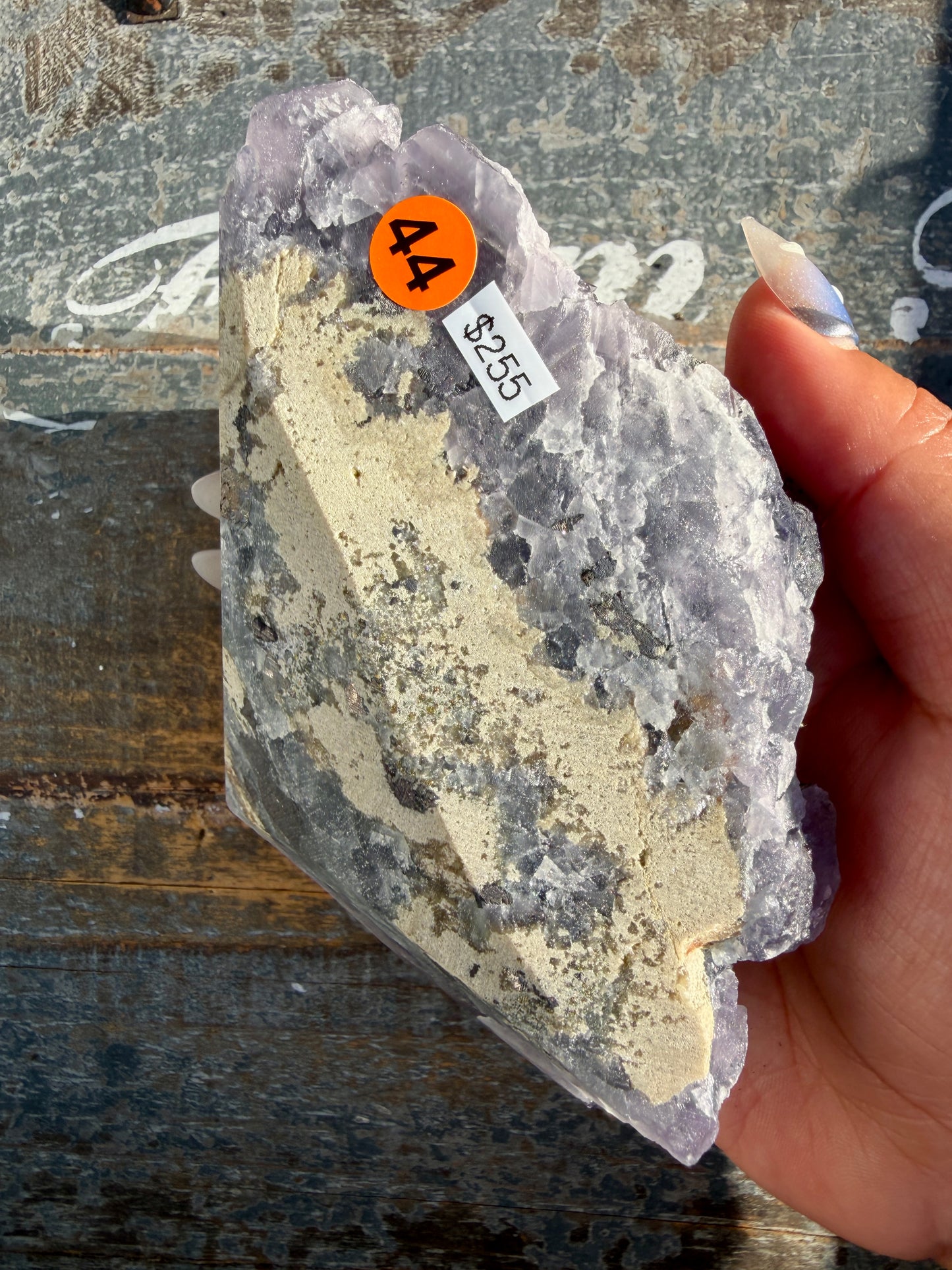 Gorgeous Cubic Dark Blue/Purple Fluorite Specimen coated in Pyrite | China | Opt 44