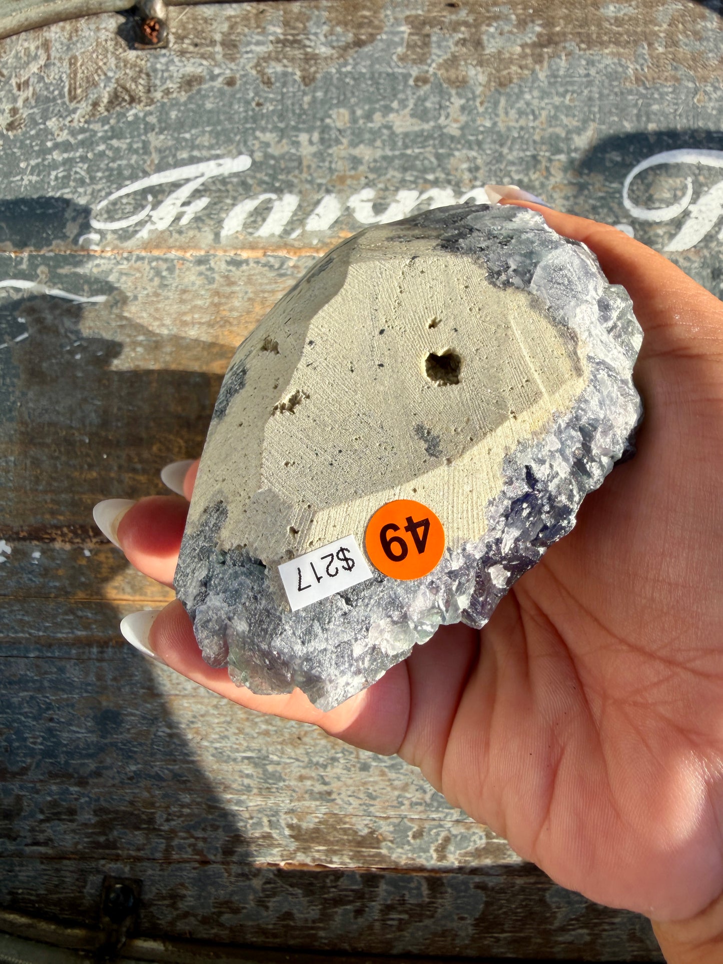 Gorgeous Cubic Dark Blue/Green Fluorite Specimen coated in Pyrite | China | Opt 49