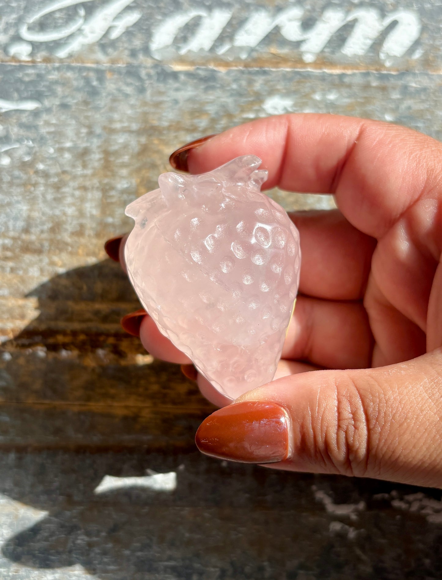 Gorgeous Rose Quartz Strawberry | Opt A