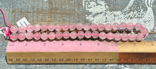 One (1) High Quality Rose Quartz Bead Strand from Madagascar | Round Beads 10mm