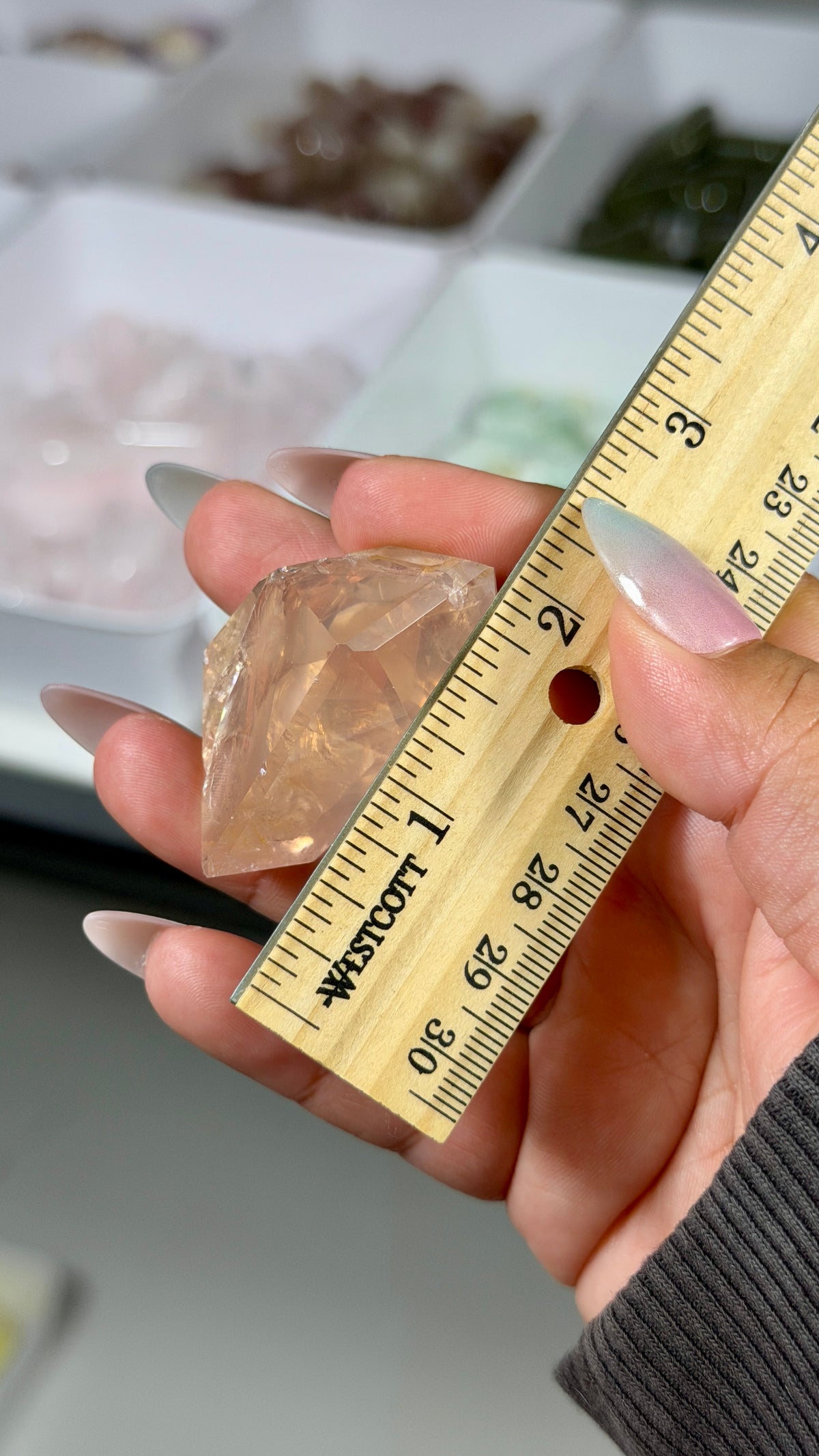 Gorgeous Clear Rose Quartz Freeform | Brazil | Opt 12 | Denver Gem Show Find