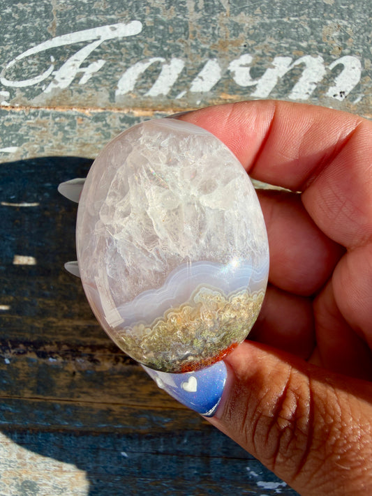 Gorgeous Scenic Moss Agate Palm Stone | Indonesia | Opt 39