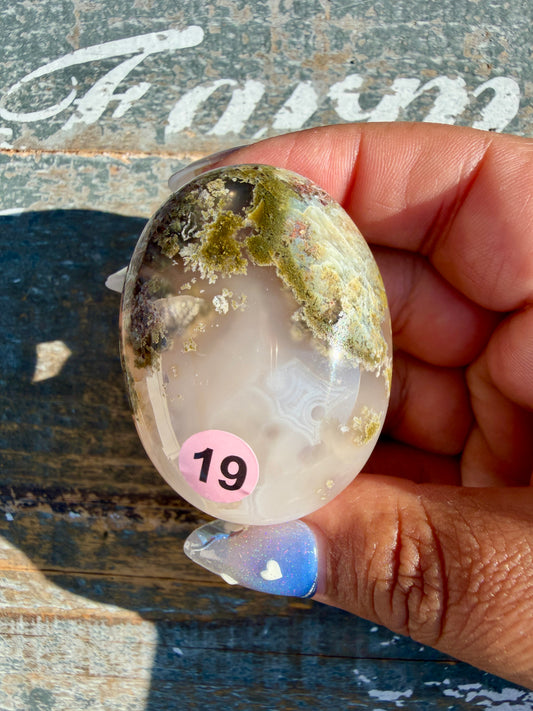 Gorgeous Scenic Moss Agate Palm Stone | Indonesia | Opt 19