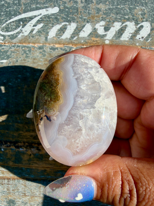 Gorgeous Scenic Moss Agate Palm Stone | Indonesia | Opt 22