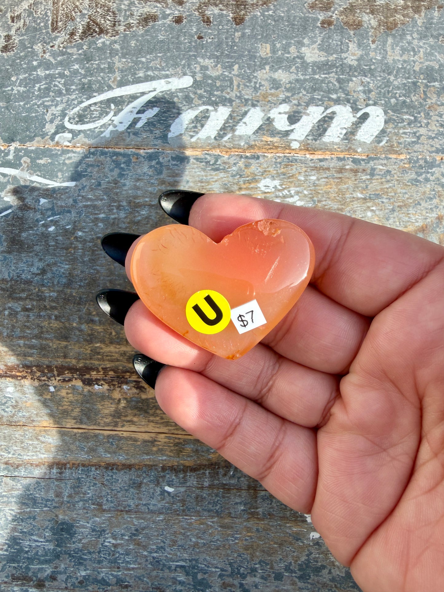 Gorgeous Druzy Carnelian Heart | Opt U