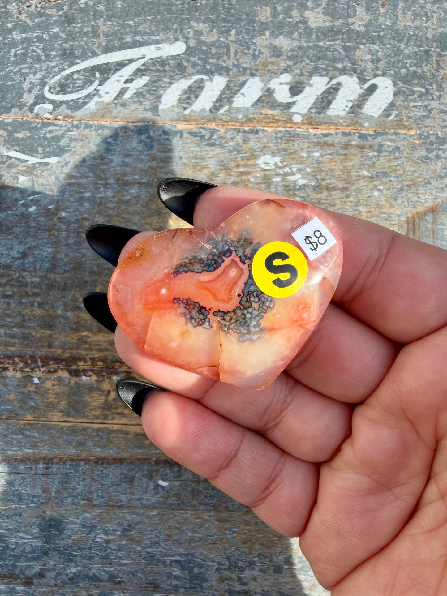 Gorgeous Druzy Carnelian Heart | Opt S