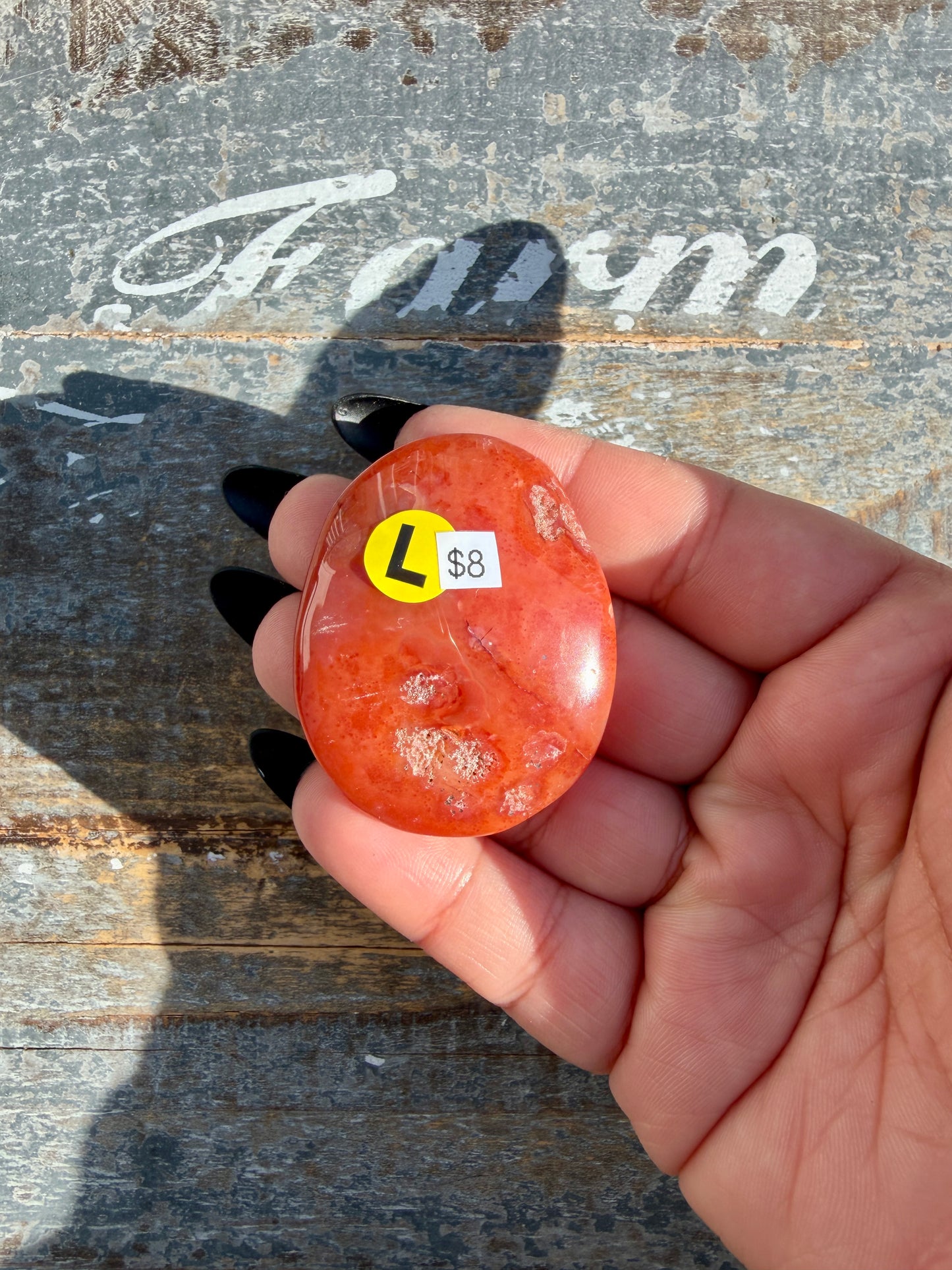 Gorgeous Druzy Carnelian Heart | Opt L