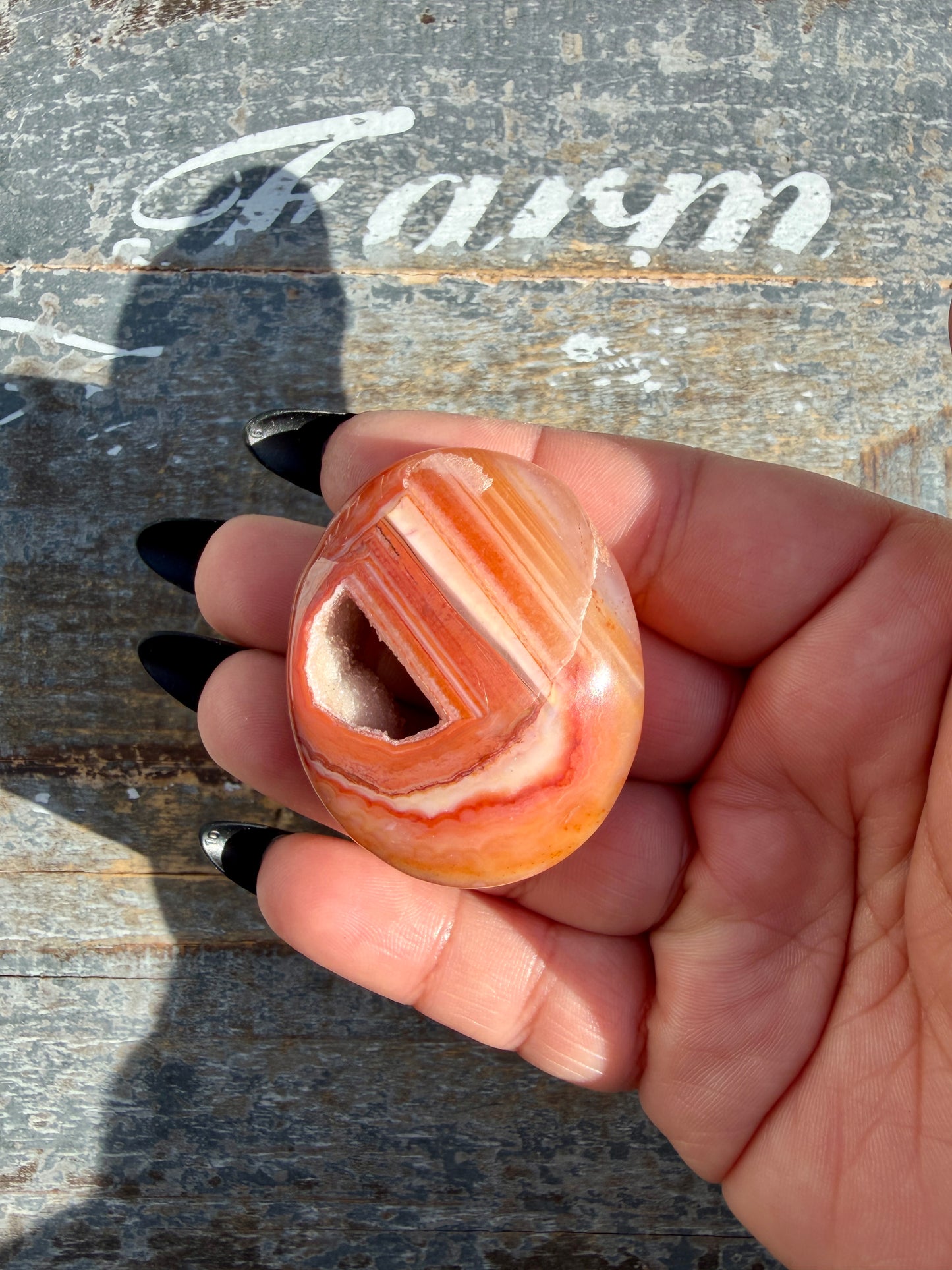 Gorgeous Druzy Carnelian Heart | Opt G