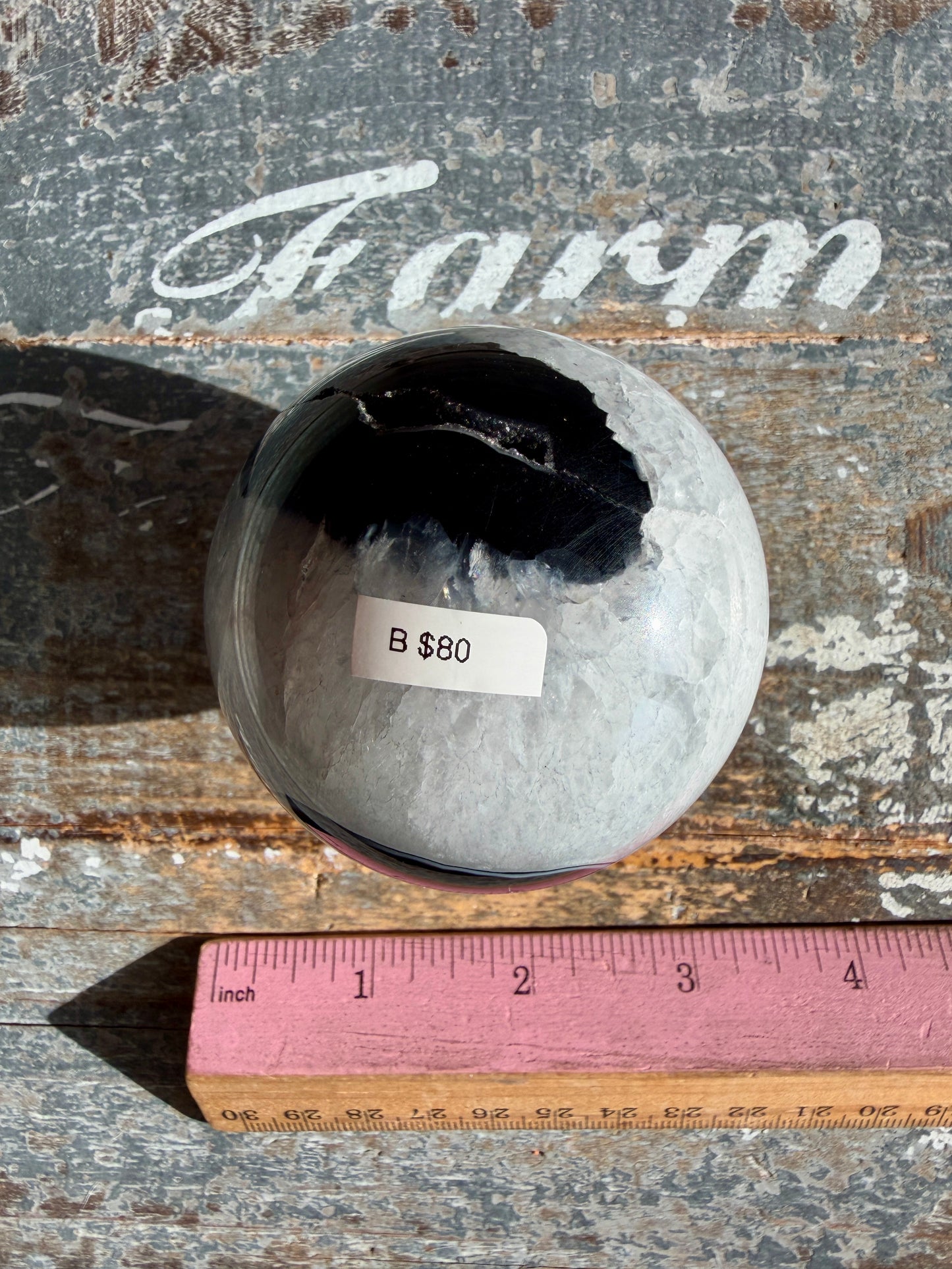 Gorgeous Black Agate Sphere (Dyed) | Opt B