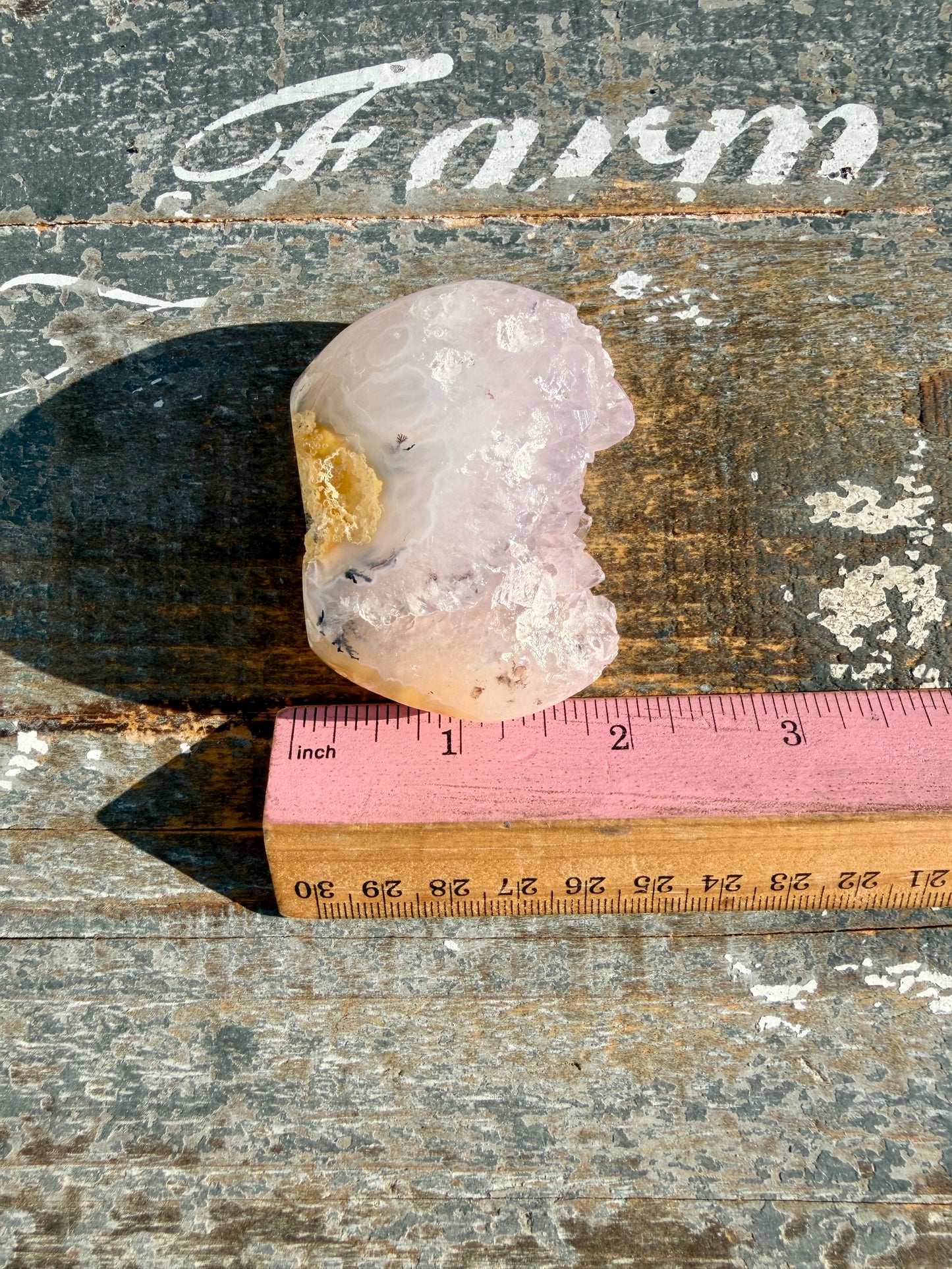 Gorgeous Scenic Moss Agate Freeform with Lavender Druzy | Indonesia | Opt 3