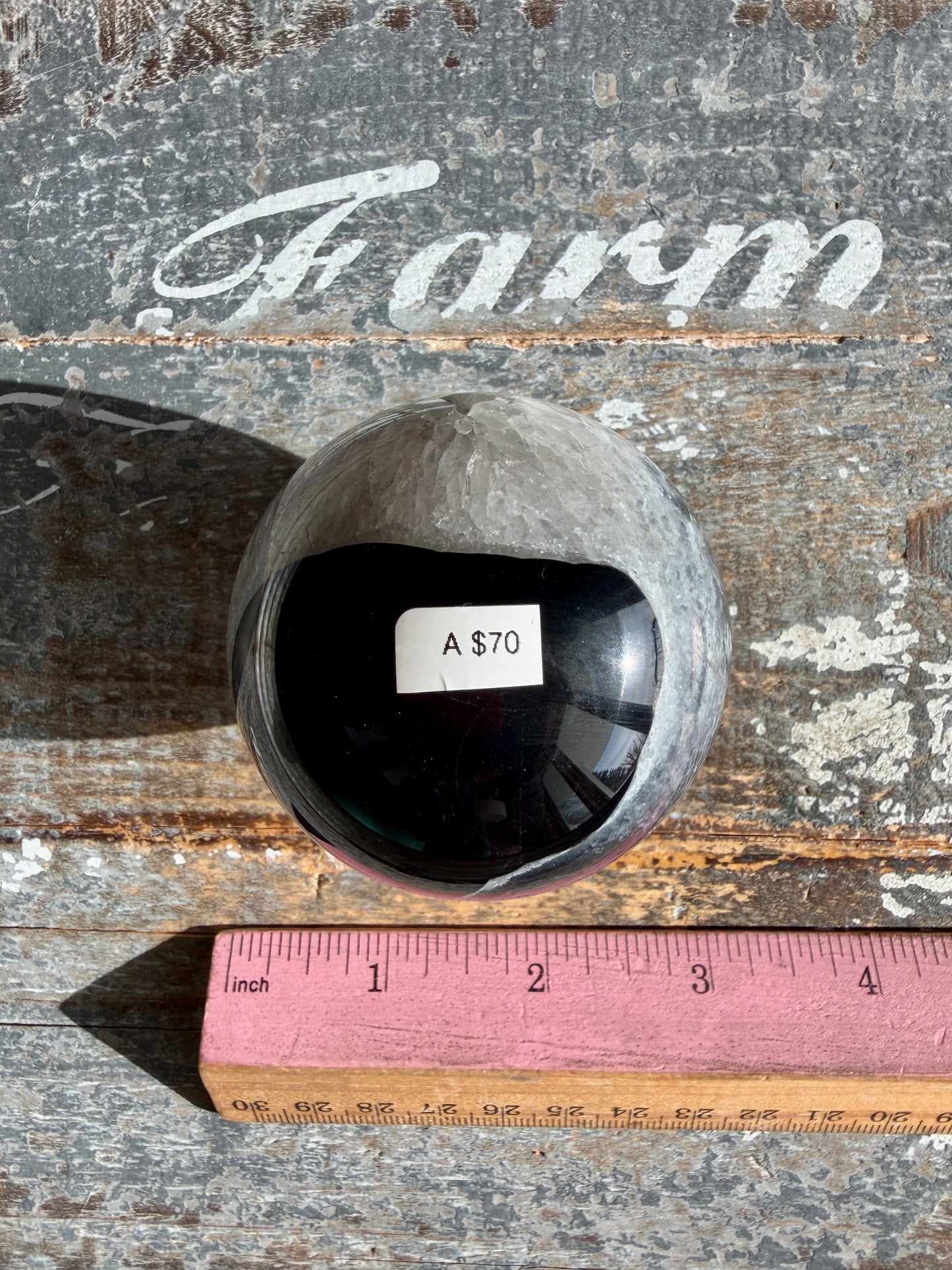 Gorgeous Black Agate Sphere (Dyed) | Opt A