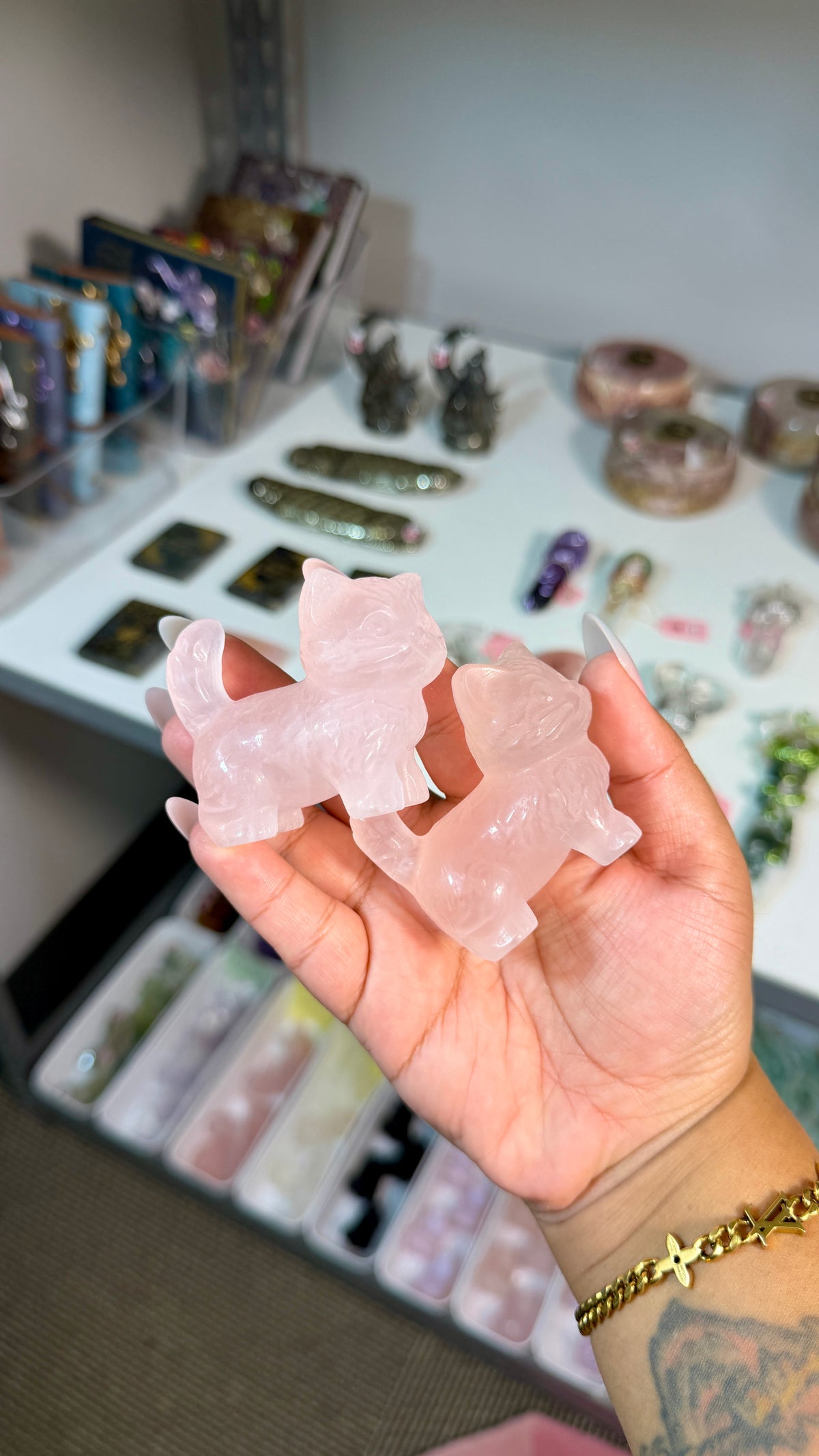 One (1) Adorable Rose Quartz Kitty | Intuitively Chosen