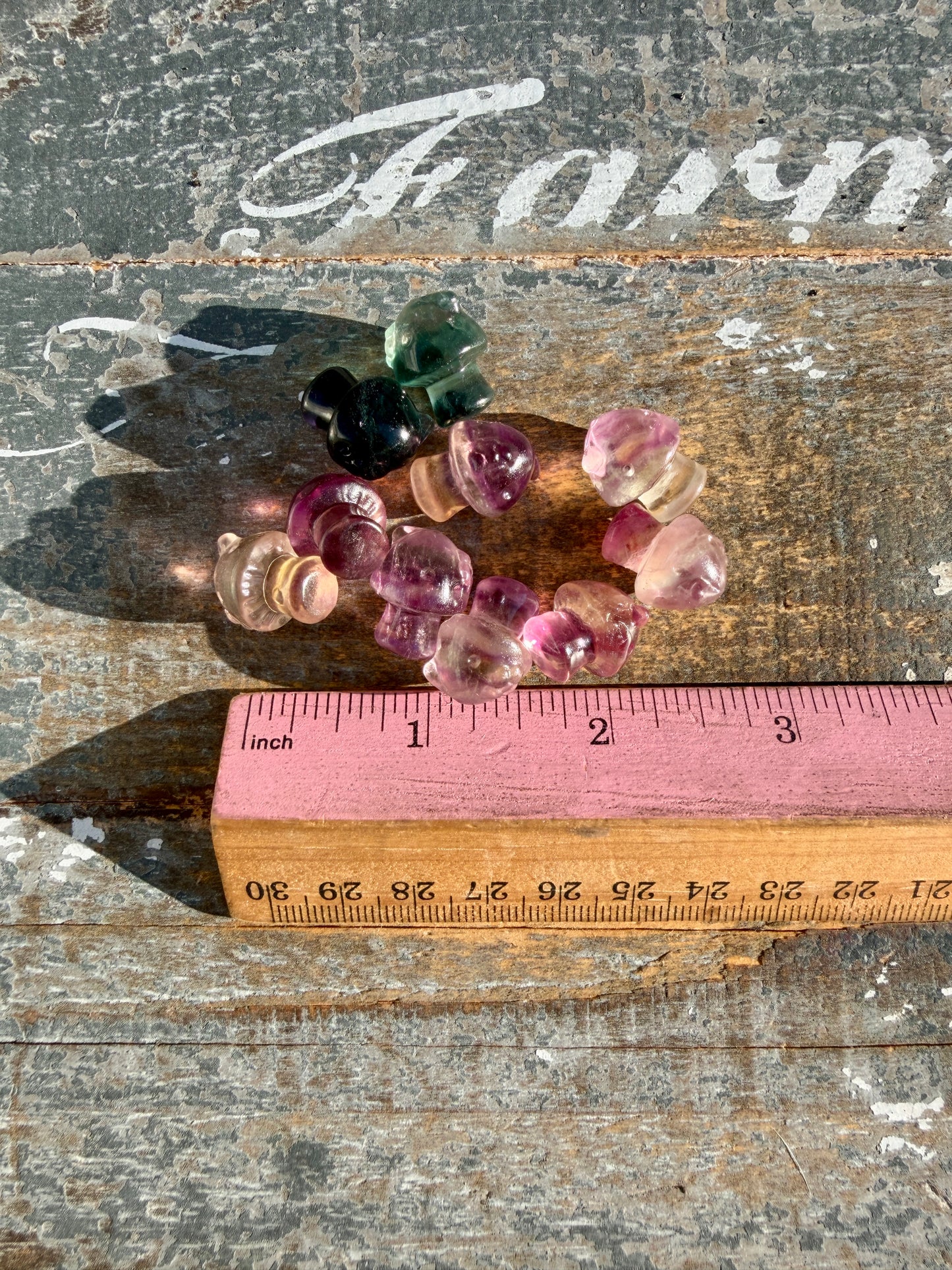 One (1) Mini Rainbow Fluorite Mushroom House | Intuitively Chosen