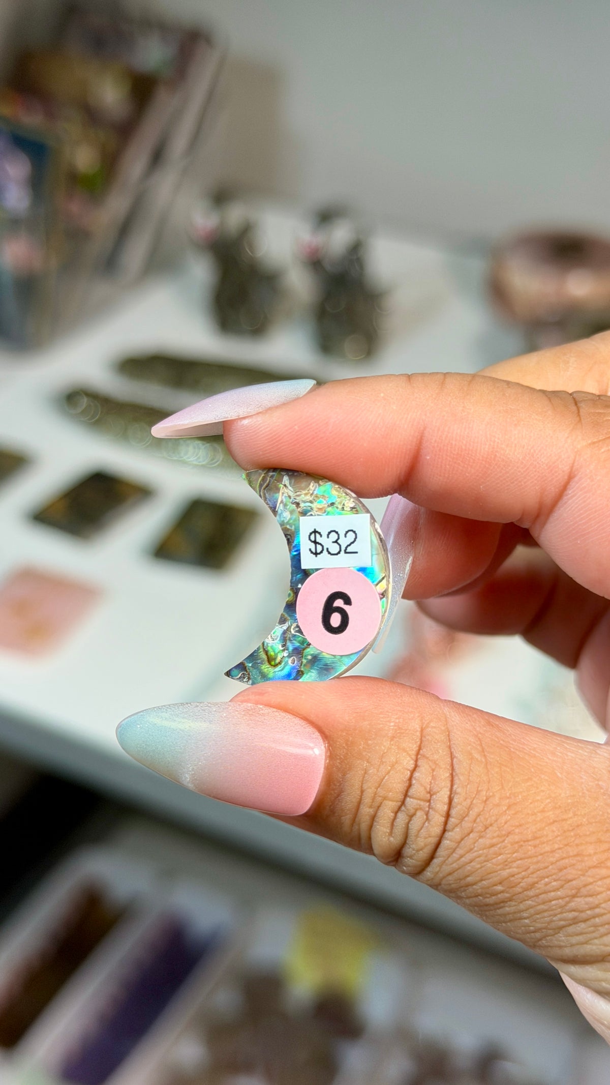 Gorgeous Aura Moon Effect Bonded Gemstone Cab | Opt 6 | Denver Gem Show Find