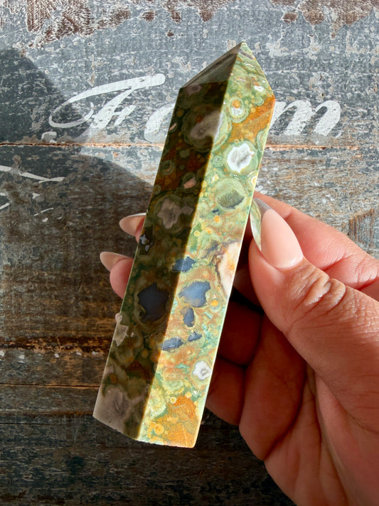 Gorgeous Rainforest Jasper Tower | Opt V