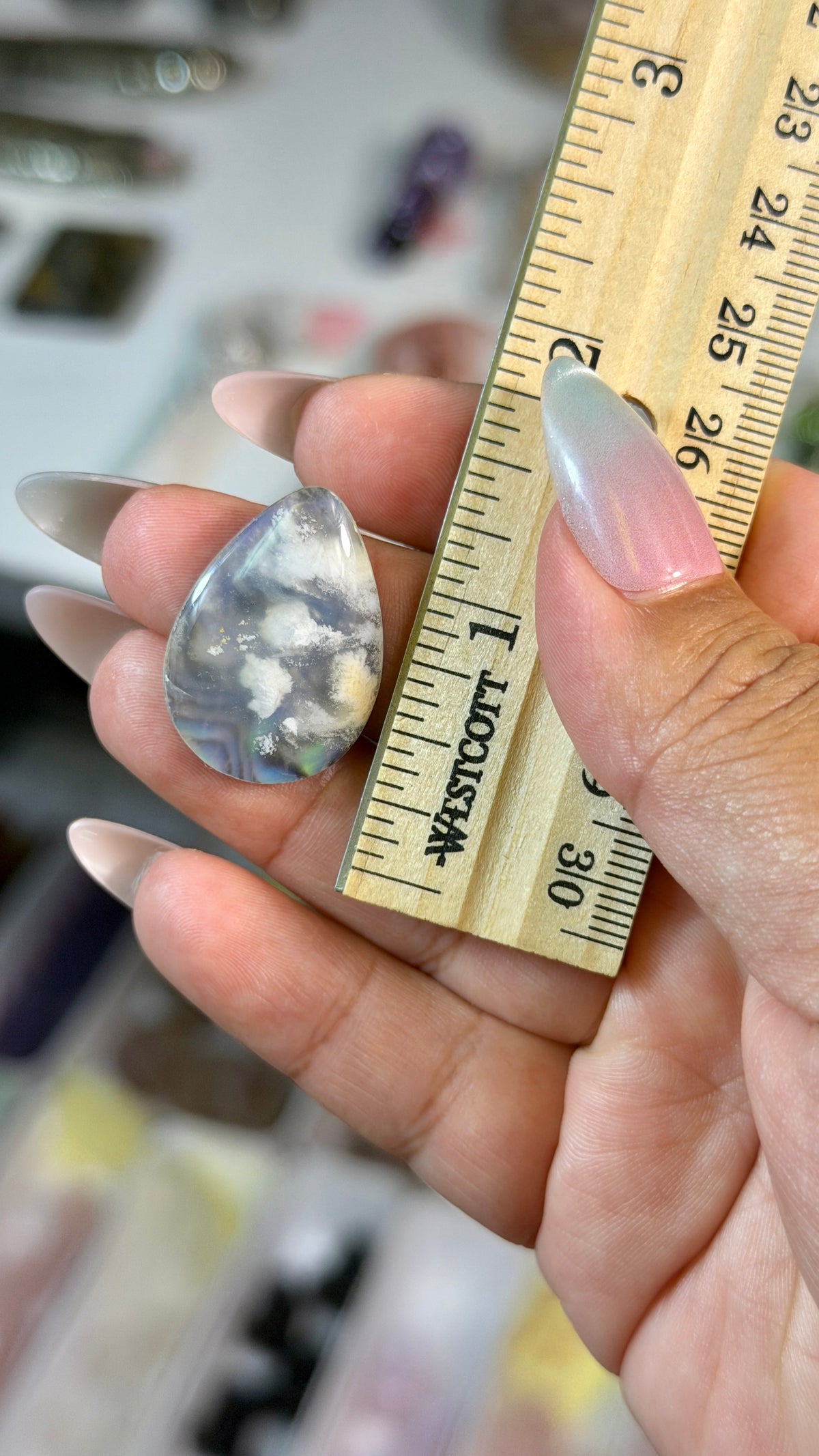 Gorgeous Aura Moon Effect Bonded Gemstone Cab | Opt 10 | Denver Gem Show Find