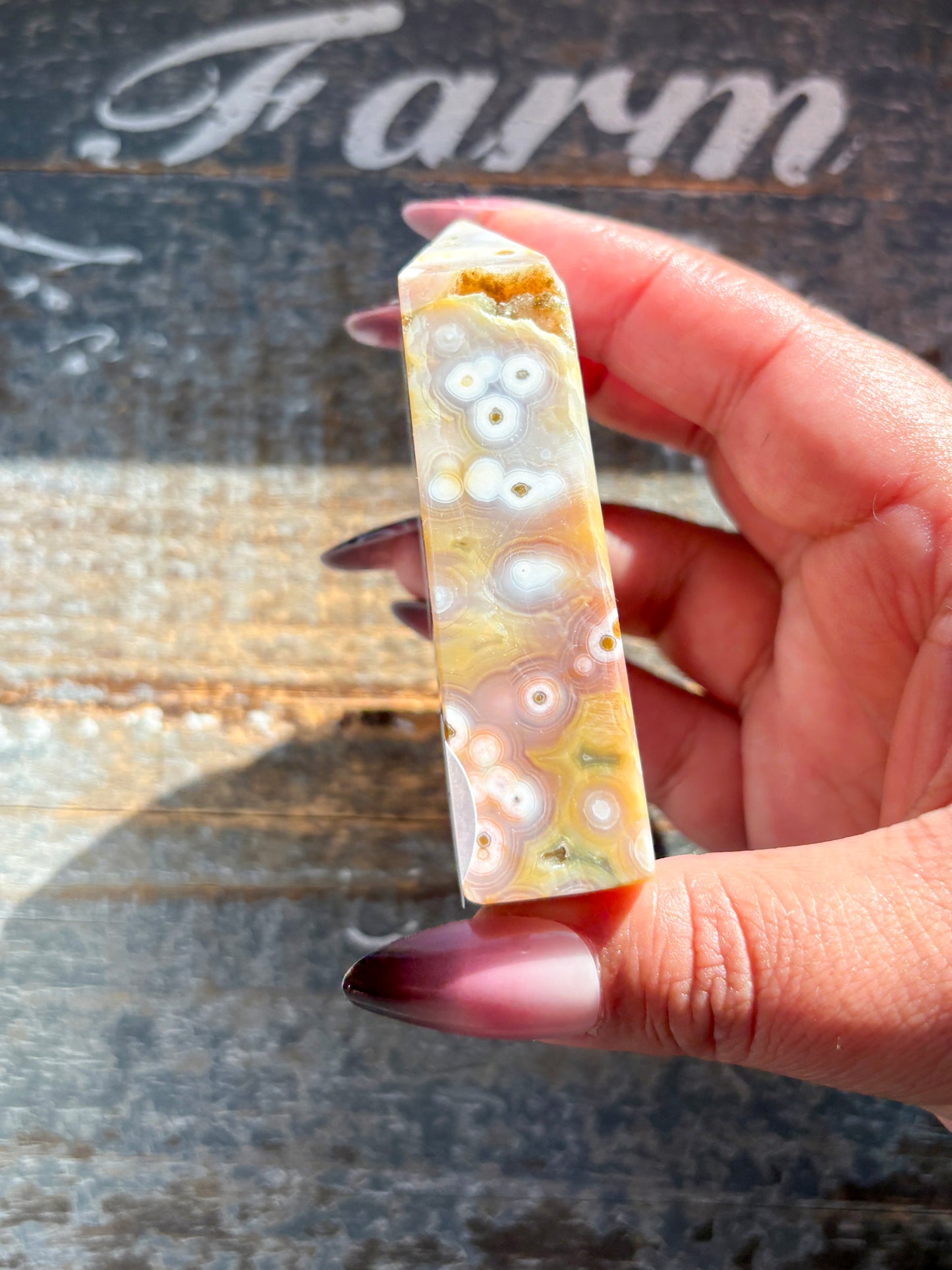 Gorgeous RARE Collectors Authentic Ocean Jasper Tower from Madagascar | T