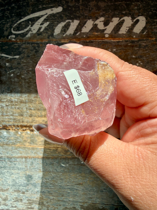Gorgeous Dark Rose Quartz from Africa | Opt E