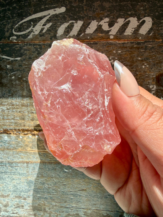 Gorgeous Dark Rose Quartz from Africa | Opt A