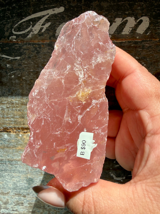 Gorgeous Dark Rose Quartz from Africa | Opt B