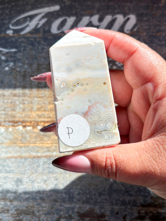 Gorgeous RARE Collectors Authentic Ocean Jasper Tower from Madagascar | P