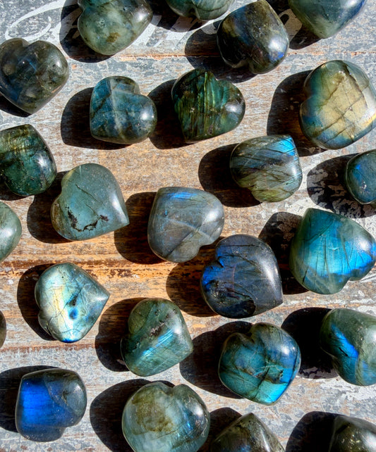 One (1) Labradorite Mini Heart | Intuitively Chosen
